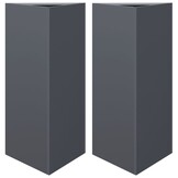 vidaXL Plantenbakken 2 st driehoek 40x34,5x75 cm staal antracietkleur