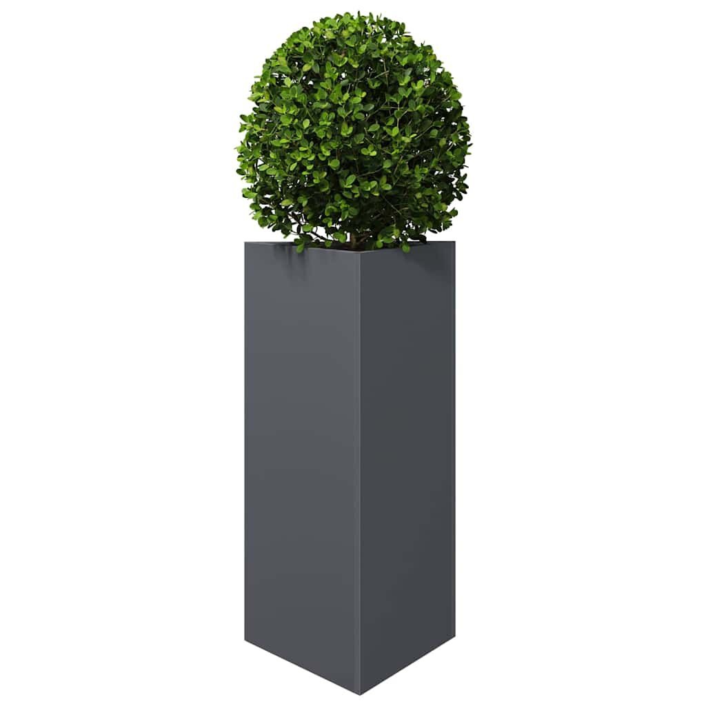 vidaXL Plantenbakken 2 st driehoek 40x34,5x75 cm staal antracietkleur