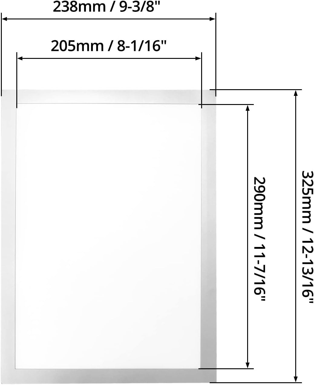 QWORK Magnetische Documenthouders A4 - 5 Stuks - Zilver