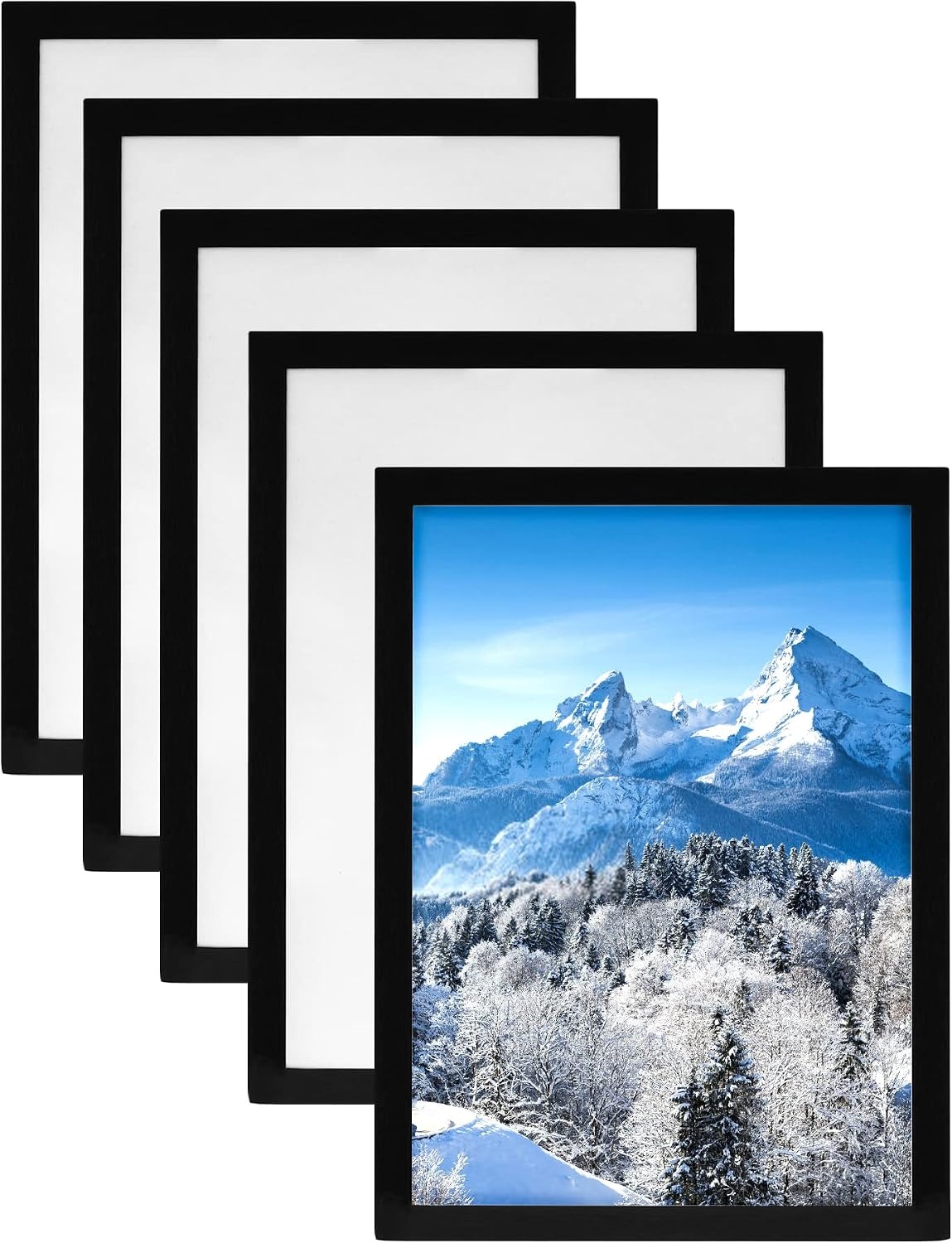 QWORK Magnetische Documenthouders A4 - 5 Stuks - Zilver