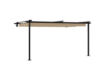 vidaXL Paviljoen 400 x 300 x 200 cm Taupe Polyester