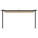 vidaXL Paviljoen 400 x 300 x 200 cm Taupe Polyester