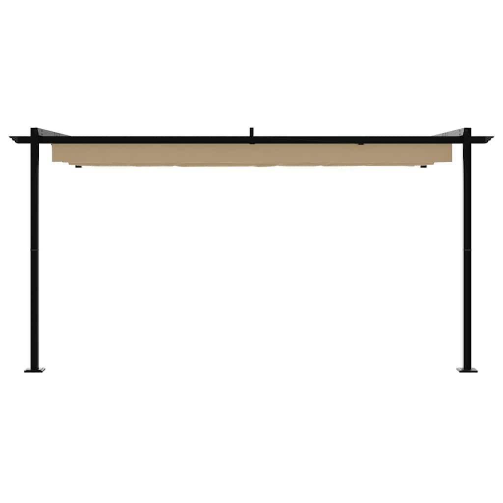 vidaXL Paviljoen 400 x 300 x 200 cm Taupe Polyester