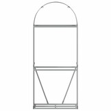 vidaXL Haardhoutopslag 80x45x190 cm gegalvaniseerd staal antraciet