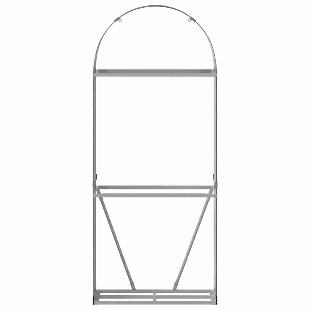 vidaXL Haardhoutopslag 80x45x190 cm gegalvaniseerd staal antraciet