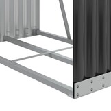 vidaXL Haardhoutopslag 80x45x190 cm gegalvaniseerd staal antraciet