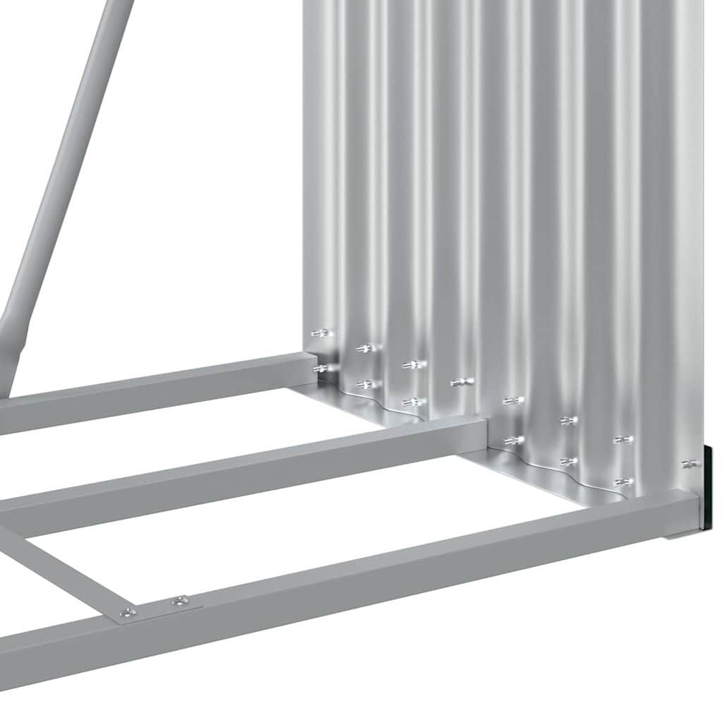 vidaXL Haardhoutopslag 80x45x190 cm gegalvaniseerd staal antraciet