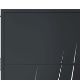 vidaXL Poort 105x130 cm met grasontwerp staal antracietkleurig
