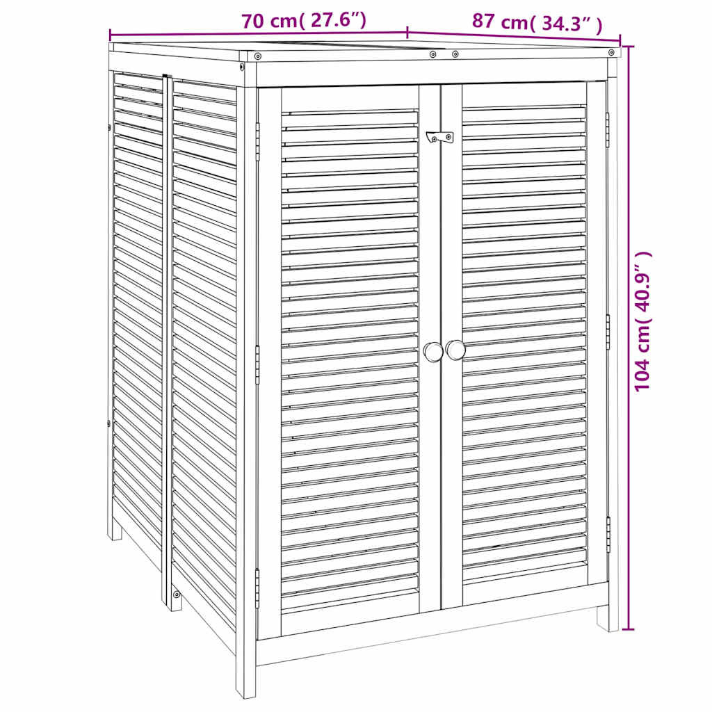 vidaXL Tuinbox 70x87x104 cm massief acaciahout
