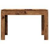 vidaXL Eettafel 120x60x76 cm bewerkt hout oud houtkleurig