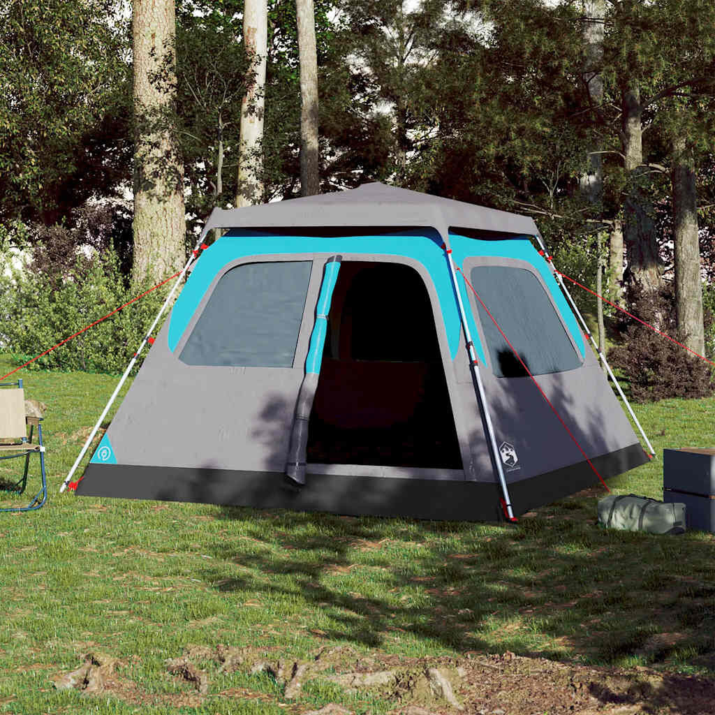 vidaXL Koepeltent 6-persoons snelontgrendeling blauw