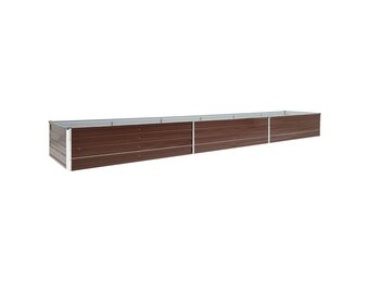 vidaXL Plantenbak verhoogd 480x80x45 cm gegalvaniseerd staal bruin
