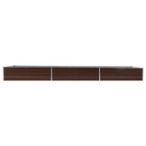 vidaXL Plantenbak verhoogd 480x80x45 cm gegalvaniseerd staal bruin