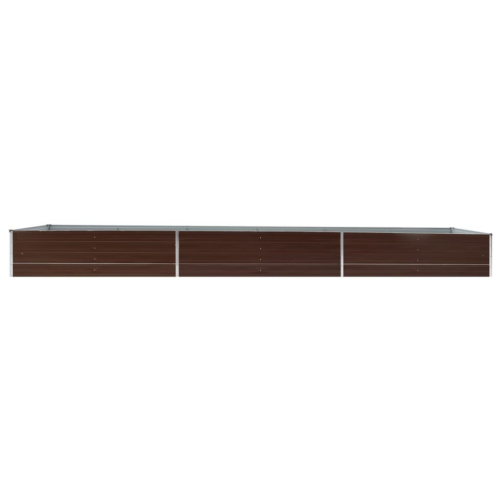 vidaXL Plantenbak verhoogd 480x80x45 cm gegalvaniseerd staal bruin