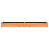 vidaXL Plantenbak verhoogd met voering 240x45x25 cm vurenhout bruin