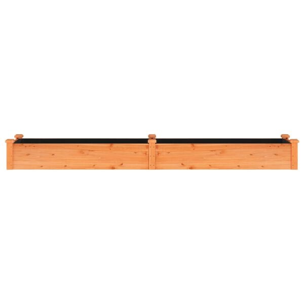 vidaXL Plantenbak verhoogd met voering 240x45x25 cm vurenhout bruin