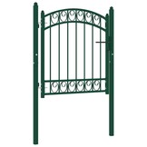 vidaXL Hekpoort EMMEN met gebogen bovenzijde staal 100x86 cm groen