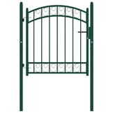 vidaXL Hekpoort EMMEN met gebogen bovenzijde staal 100x86 cm groen