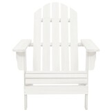 vidaXL Tuinstoel Adirondack met voetenbank tafel massief vurenhout wit