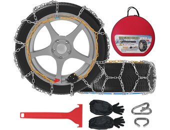 Sneeuwkettingen voor Auto SUV Pickup Antislip HKN-120 | Snelle 1 minuut installatie | Hittebehandeld koolstofstaal | Superieure tractie