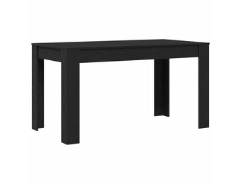 vidaXL Eettafel Zwart eiken 140 x 74.5 x 76 cm Bewerkt hout
