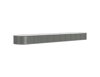 Plantenbak van Gepoedercoat Staal 440x80x36 cm Grijs - 34% Korting