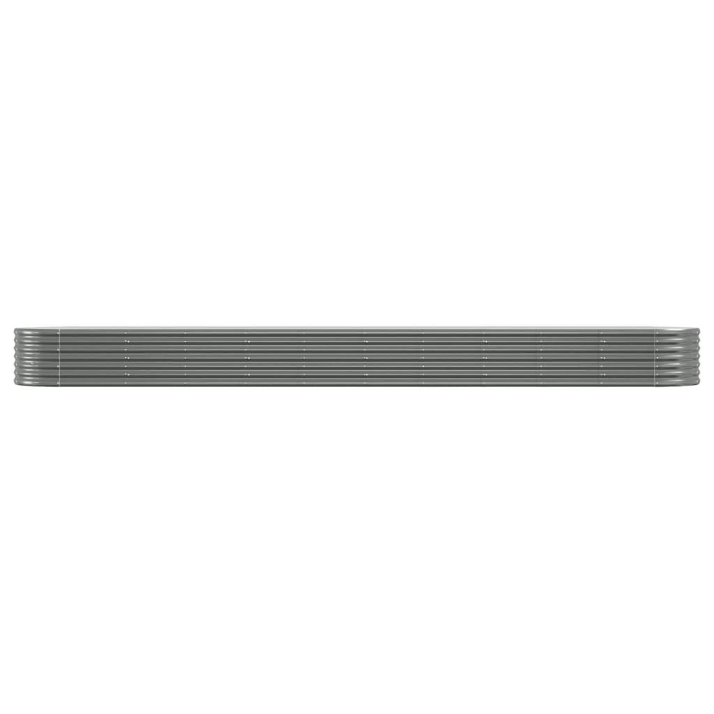 Plantenbak van Gepoedercoat Staal 440x80x36 cm Grijs - 34% Korting