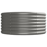 Plantenbak van Gepoedercoat Staal 440x80x36 cm Grijs - 34% Korting