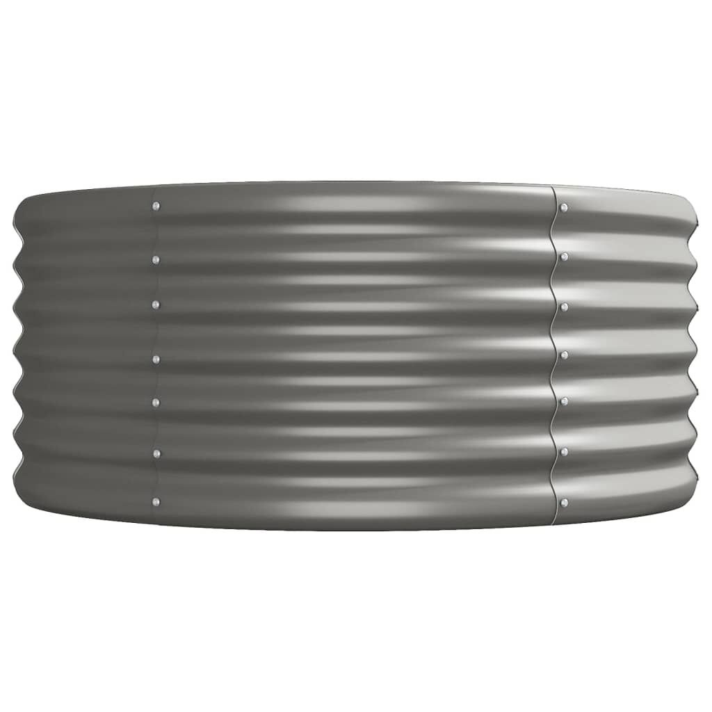 Plantenbak van Gepoedercoat Staal 440x80x36 cm Grijs - 34% Korting