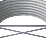 Plantenbak van Gepoedercoat Staal 440x80x36 cm Grijs - 34% Korting
