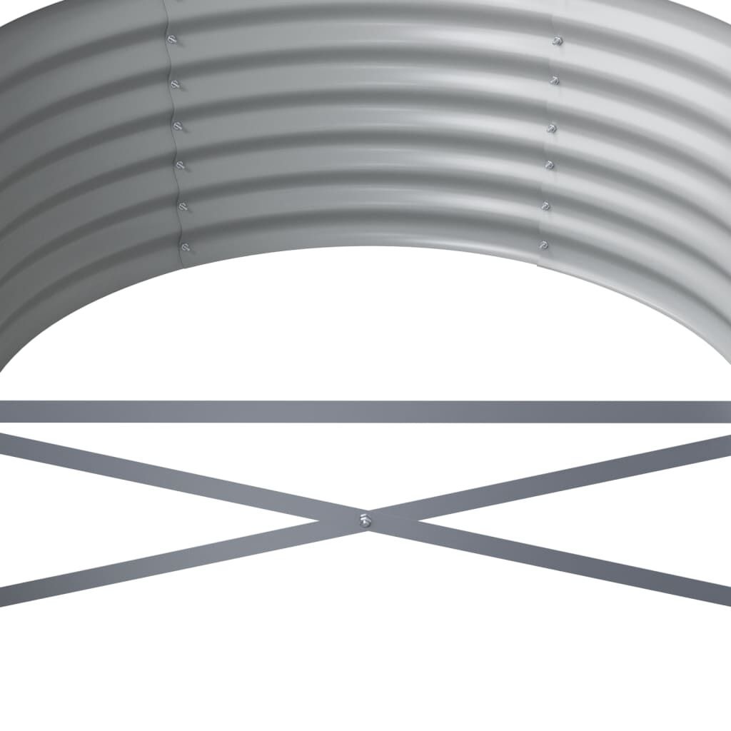 Plantenbak van Gepoedercoat Staal 440x80x36 cm Grijs - 34% Korting