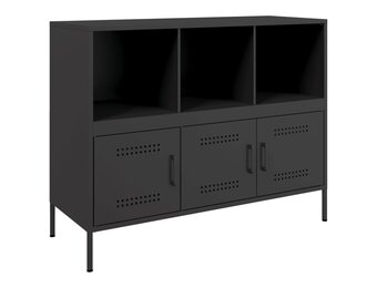 vidaXL Dressoir Zwart Staal 100,5x39x79 cm - 54% Korting