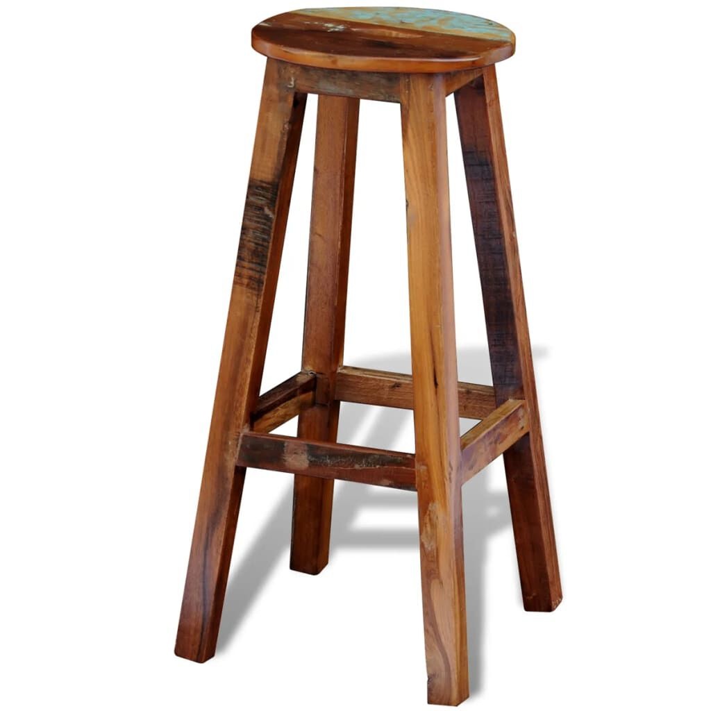 vidaXL Barkruk Massief Gerecycled Hout - 75cm - 54% Korting