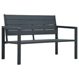 VidaXL Tuinbank Hout-look HDPE Grijs 120cm - 35% Korting