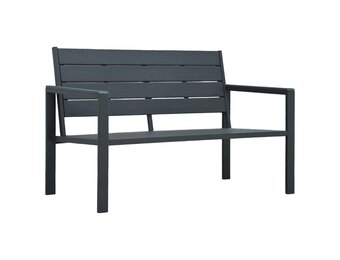 VidaXL Tuinbank Hout-look HDPE Grijs 120cm - 35% Korting