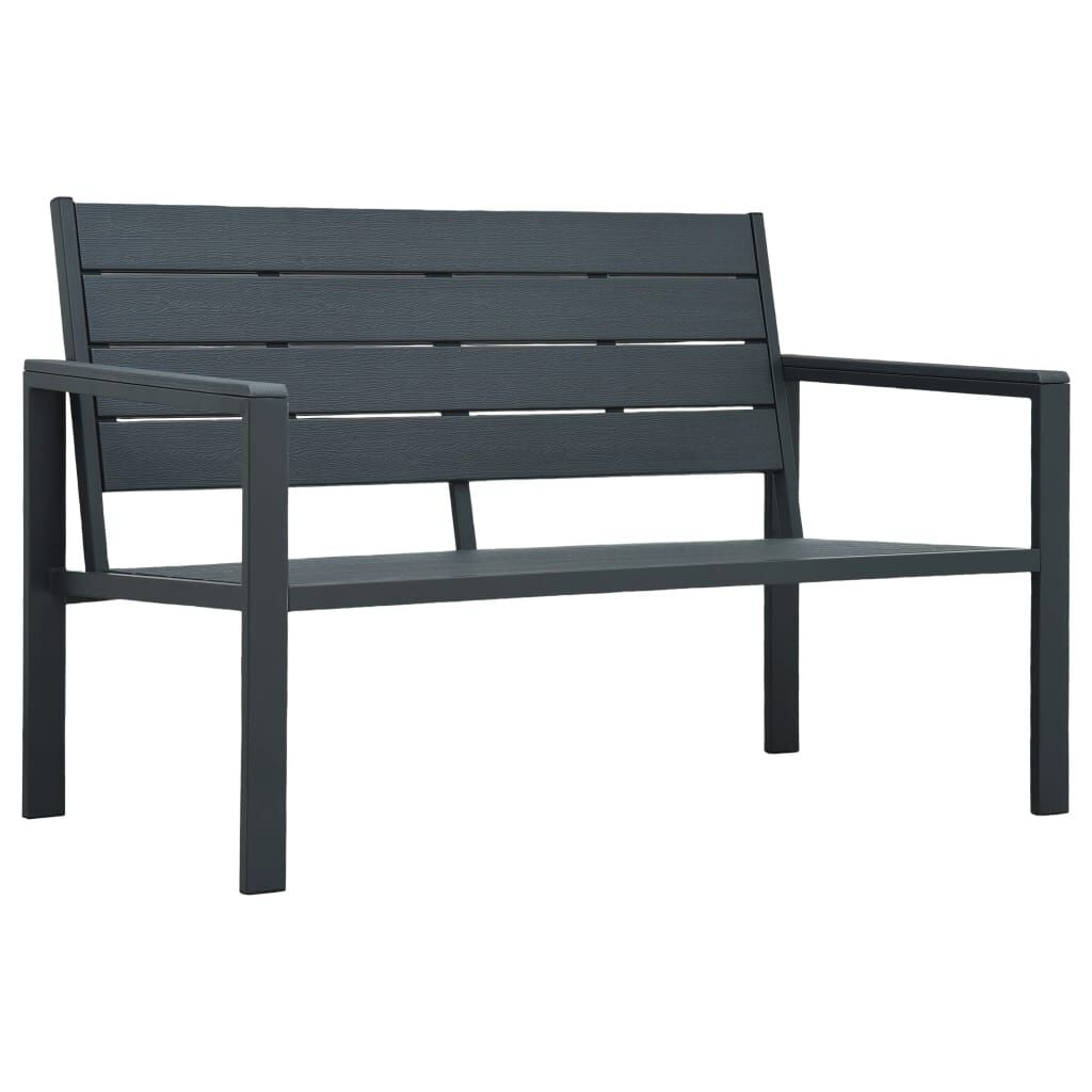 VidaXL Tuinbank Hout-look HDPE Grijs 120cm - 35% Korting