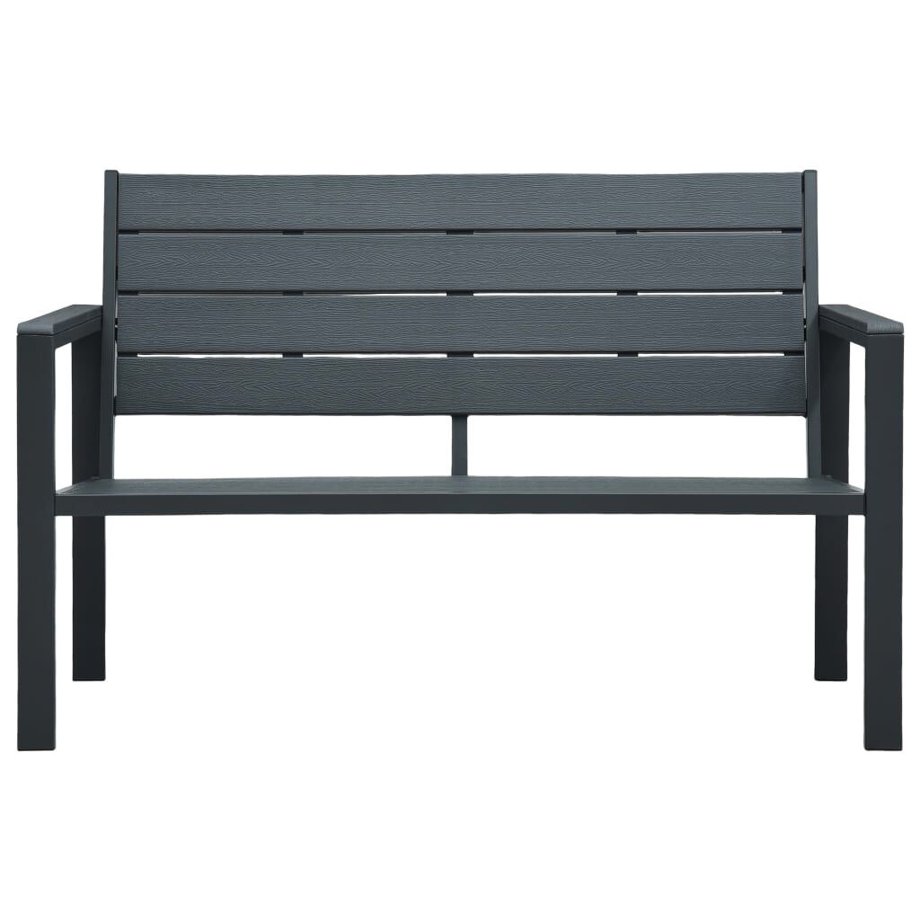 VidaXL Tuinbank Hout-look HDPE Grijs 120cm - 35% Korting