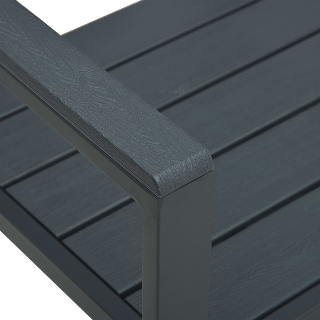 VidaXL Tuinbank Hout-look HDPE Grijs 120cm - 35% Korting