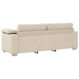 3-Zits Bank Beige Linnen-mix 220 cm - 35% Korting