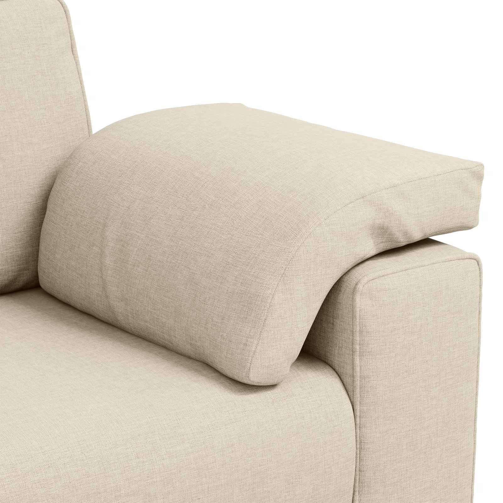 3-Zits Bank Beige Linnen-mix 220 cm - 35% Korting