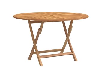 Teakhouten Tuintafel Inklapbaar Ø 110x75 cm - 60% Korting