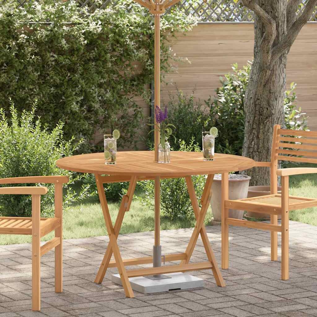 Teakhouten Tuintafel Inklapbaar Ø 110x75 cm - 60% Korting