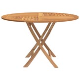 Teakhouten Tuintafel Inklapbaar Ø 110x75 cm - 60% Korting