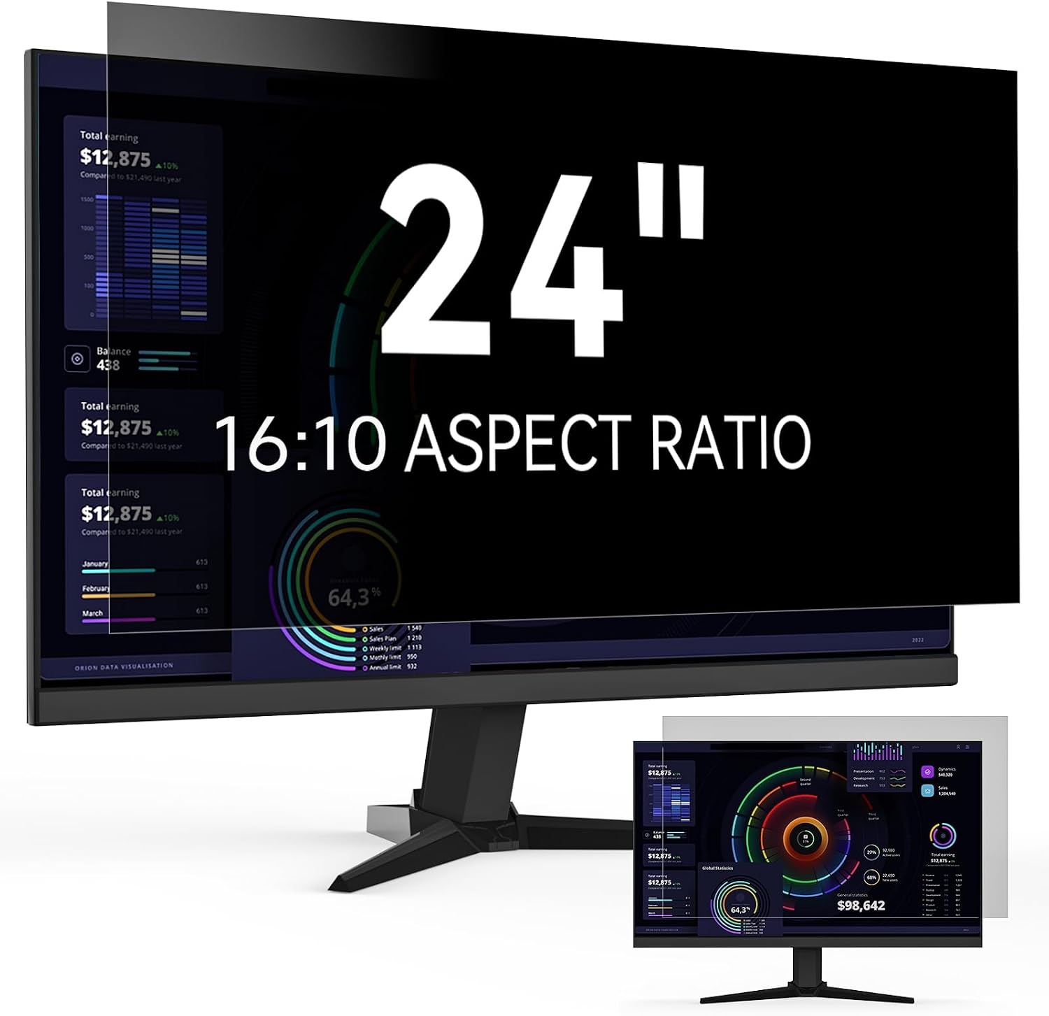 Privacyfilter 24 inch 16:10 monitor met 34% korting