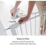 Traphekje 76-82 cm - Zonder Boren - Dubbelslot - Wit - 34% Korting