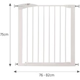 Traphekje 76-82 cm - Zonder Boren - Dubbelslot - Wit - 34% Korting