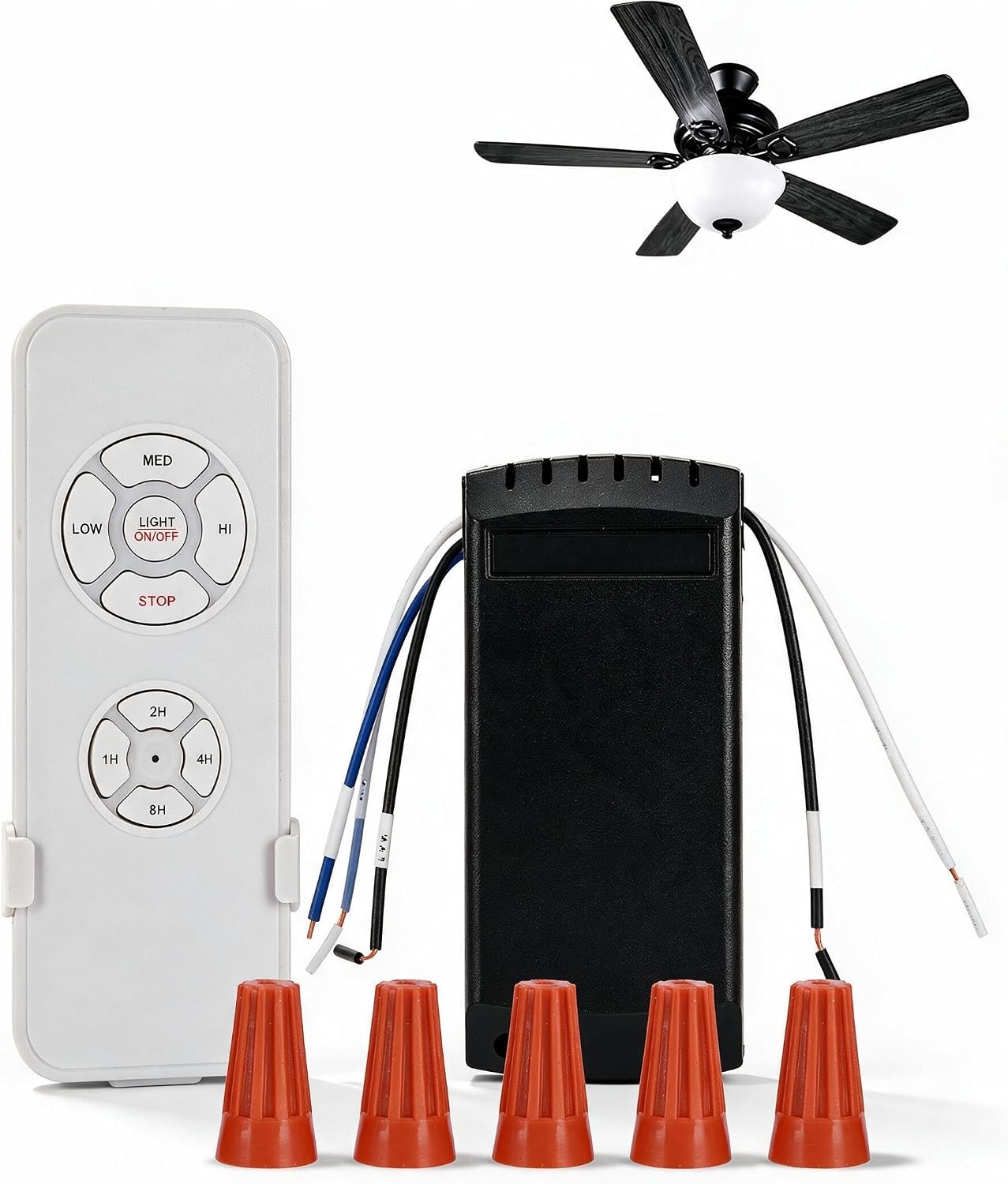 Afstandsbedieningsset voor plafondventilator, 220 V, draadloze plafondventilatorlamp met synchronisatieschakelaar voor ontvanger, intelligente bediening thuis