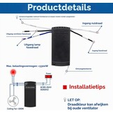 Afstandsbedieningsset voor plafondventilator, 220 V, draadloze plafondventilatorlamp met synchronisatieschakelaar voor ontvanger, intelligente bediening thuis