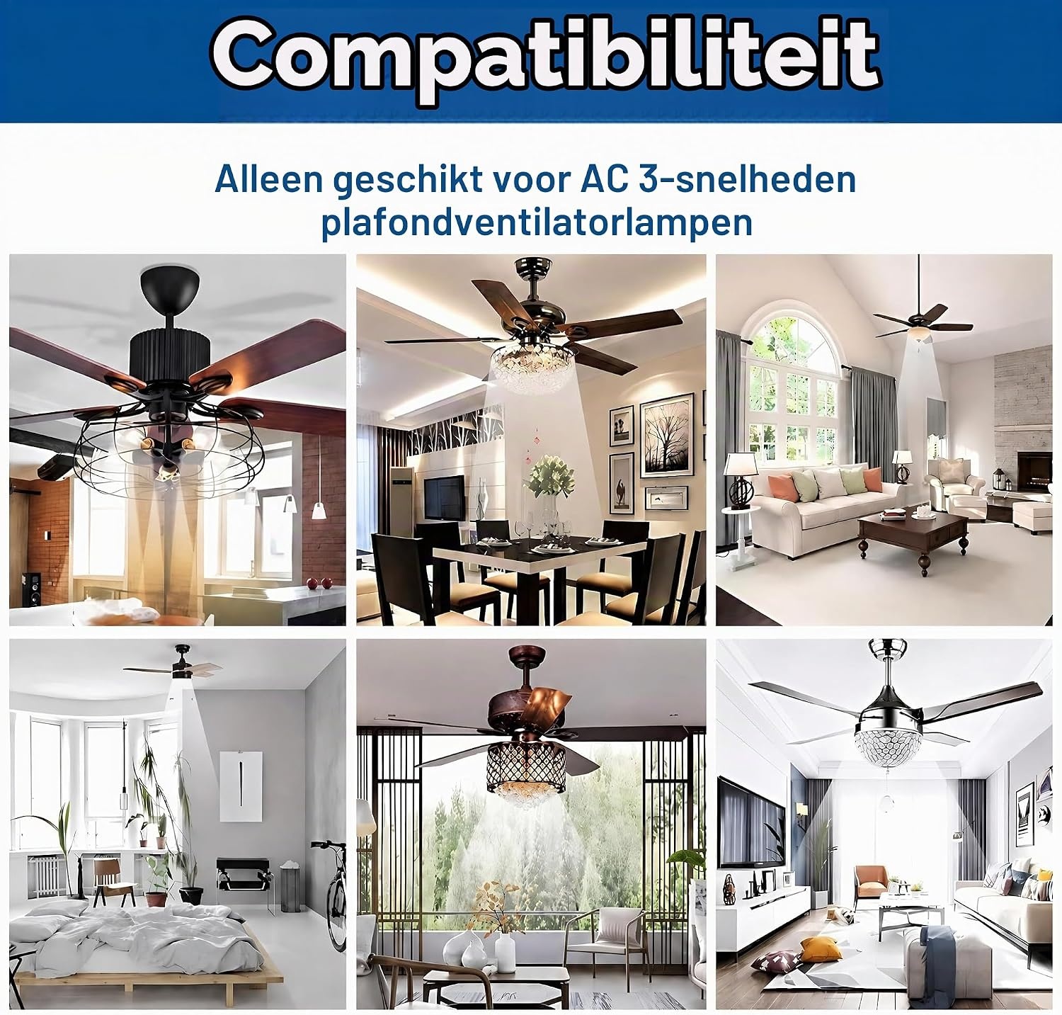 Afstandsbedieningsset voor plafondventilator, 220 V, draadloze plafondventilatorlamp met synchronisatieschakelaar voor ontvanger, intelligente bediening thuis