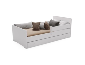Peuterbed Wit 160x80cm met Lade & Uitvalbeveiliging - 55% Korting